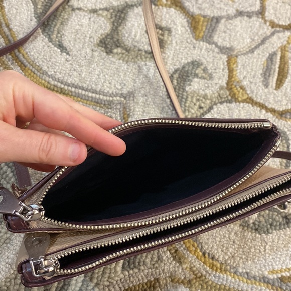 💕 Marc Jacobs leather taupe plum work wear shoulder crossbody bag euc 💕 - Picture 10 of 14